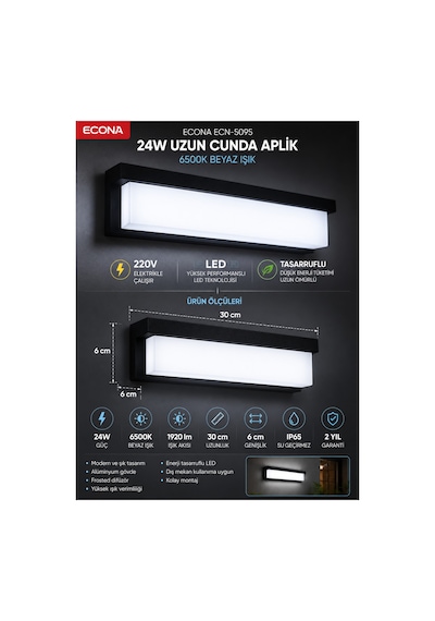 24w Beyaz Uzun Cunda Led Duvar Aplik,modern Şık Dış Mekan Ve İç Mekan Aydınlatma,duvar Lambası,kapı Girişi, Çok Şık Bahçe Duvar Led Aplik,6500k Beyaz 24w Beyaz Uzun Cunda Led Duvar Aplik,modern Şık Dış Mekan Ve İç Mekan Aydınlatma,duvar Lambası,kapı Girişi, Çok Şık Bahçe Duvar Led Aplik,6500k Beyaz