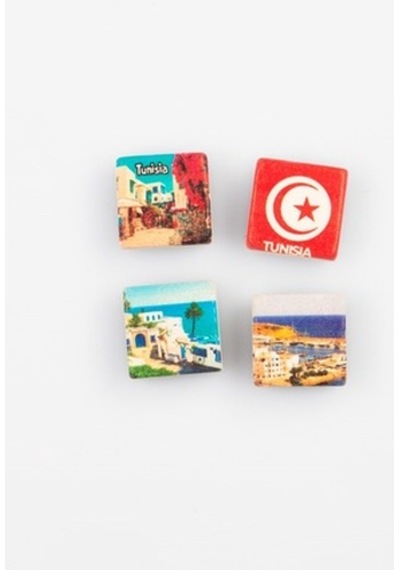Tunus Temalı Dörtlü Taş Magnet