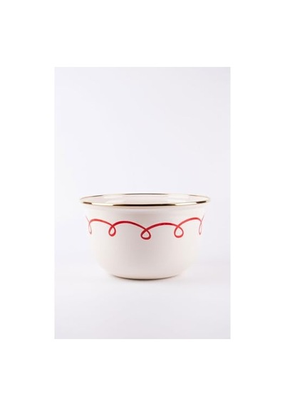 Merry Yılbaşı Özel Emaye Karıştırma Kabı- 24cm 4 Litre Genel