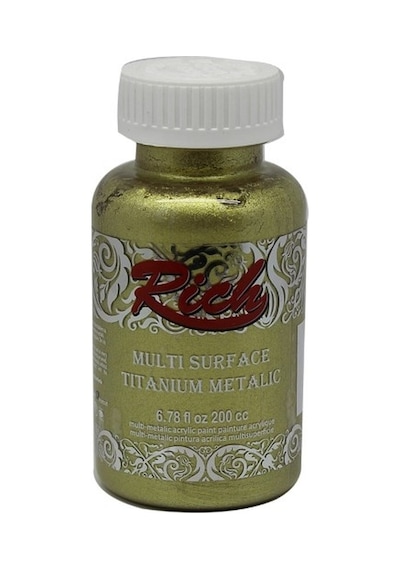 Rich Multi Surface Titanium Metalik Boya 200 Cc. 2518 Beyaz Altın