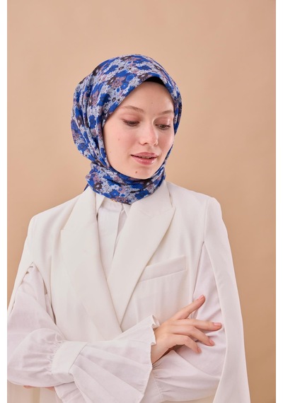 Silk Home Soft Eşarp 73092-05 Mavi, Siyah, Mocha Mousse