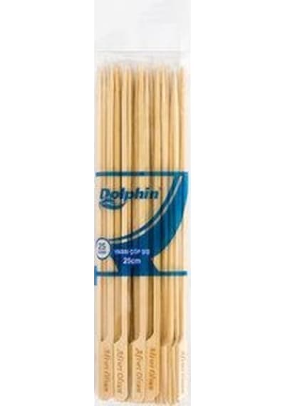 Dolphın Çöp Şiş Yassı 25 Cm. 50 Lı Afiyet Olsun Yazılı