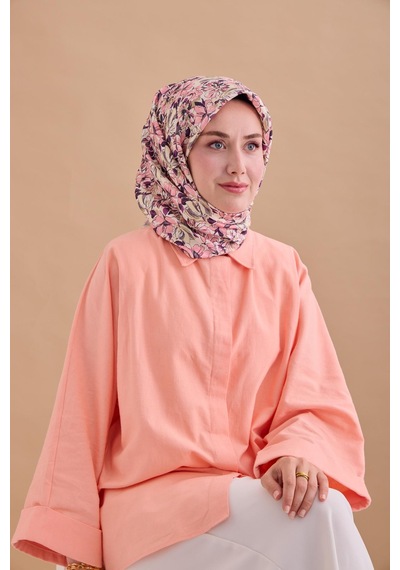 Silk Home Twill İpek Eşarp 11477-16 Küf Yeşili, Ekru, Pembe, Gri, Mor