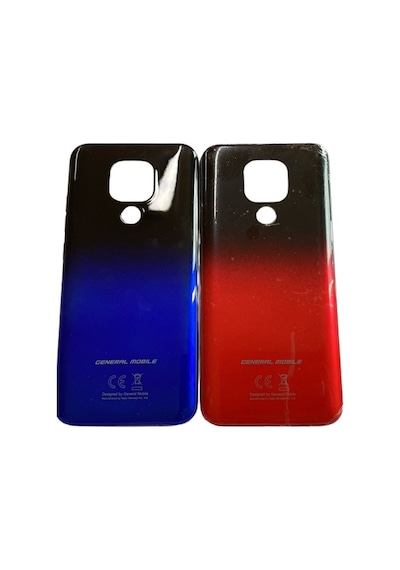 Senalstore General Mobile Gm20 Kasa Kapak-yan Tuşlar - Kırmızı Siyah