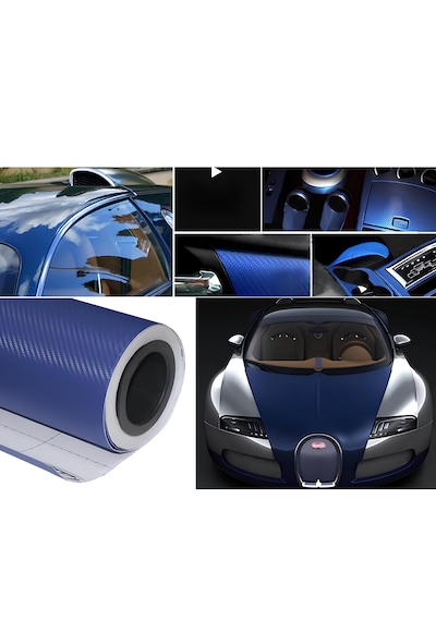 3d Lacivert Tırtıklı Desen Hava Kanallı Folyo 30cm X 152cm