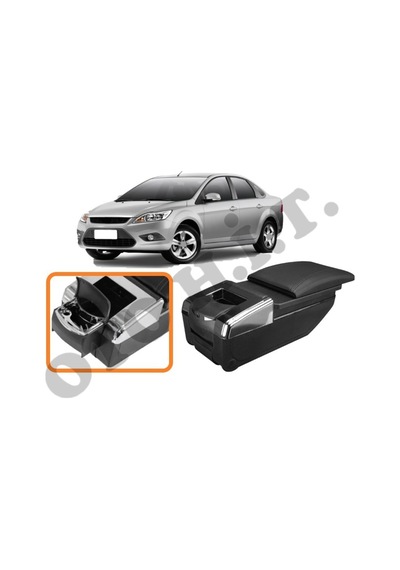 Ford Focus 2,5 Uyumlu Bardaklıklı Lüks Kol Dayama Kolçak Siyah İthal.