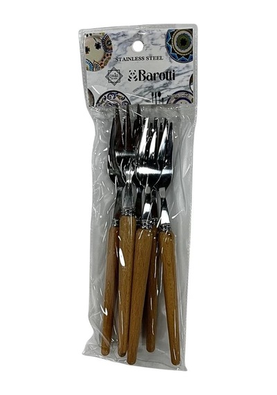 Ahşap Saplı Metal Küçük Çatal