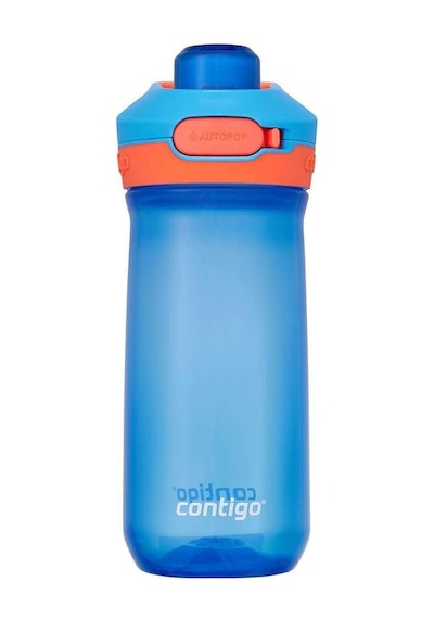 Contigo Jessie Tritan Bas İç Kapaklı Çocuk Suluğu 420ml - Mavi Mavi