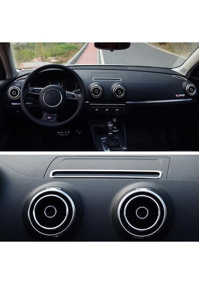 Audi A3 Havalandırma Çerçevesi 4 Parça Gri A3 8V