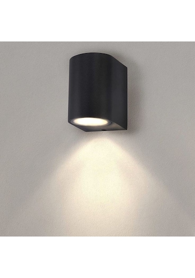 7 Watt Amber Işık Ledli Tek Yönlü Dekoratif Iç Ve Dış Mekan Aplik Siyah