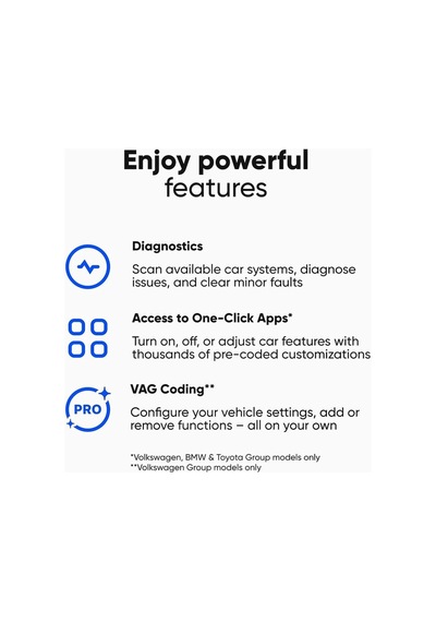 OBDeleven Arıza Tespit Cihazı - Profesyonel OBD2 Teşhis Tarama Cihazı Yeni Nesil Bluetoothlu OBD2 Teşhis Tarama Cihazı - with Bluetooth for Android and iOS iPhone
