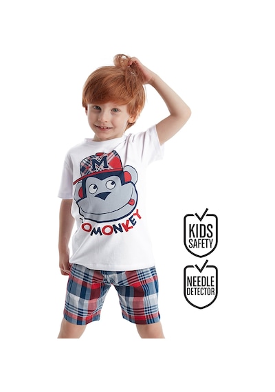 Monkey Ekose Erkek Çocuk T-shirt Şort Takım