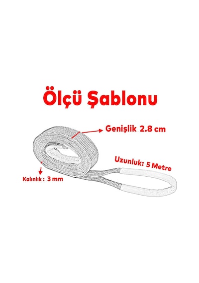 Spanzet Sapan Polyester Sağlam Yük Kaldırma Lila Renk 1 Ton 5 Metre Taşıma İndirme Halat