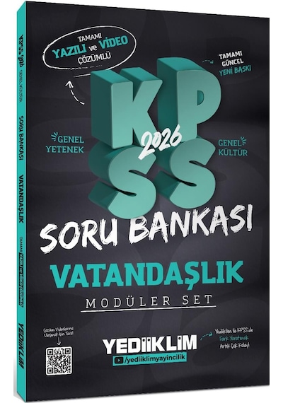 Yediiklim Yayınları 2026 Kpss Gy-gk Tamamı Hem Yazılı Hem Video Çözümlü Modüler Set Soru Bankası 5 Kitap