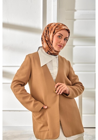 Silk Home Velora Eşarp 161001-02 Siyah, Krem, Kahverengi, Taba