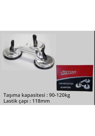 Astor Üçlü Cam Vantuzu