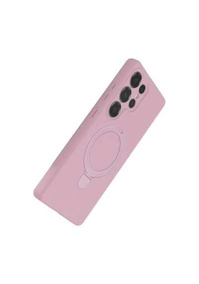 Samsung Galaxy Uyumlu S25 Ultra Regal Magsafe Standlı Kapak - Açık Pembe Evimdeyokyok