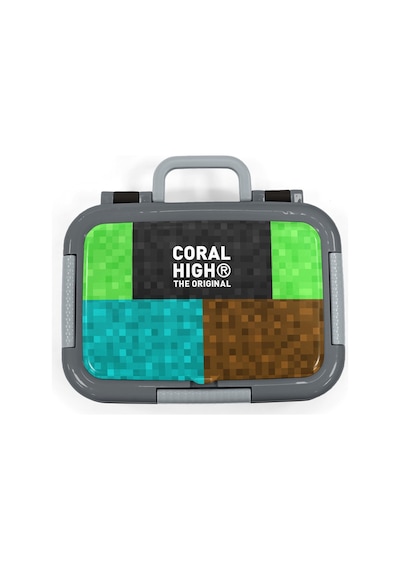 Coral High Kids Craft Desenli Paslanmaz Çelik Beslenme Kabı 39116 Yeşil