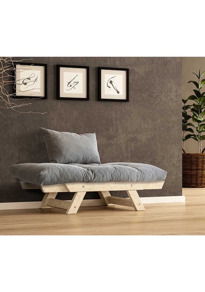 Woodesk Adalar Masif Natural-gri Renk Berjer Cpt8143-140 Gri
