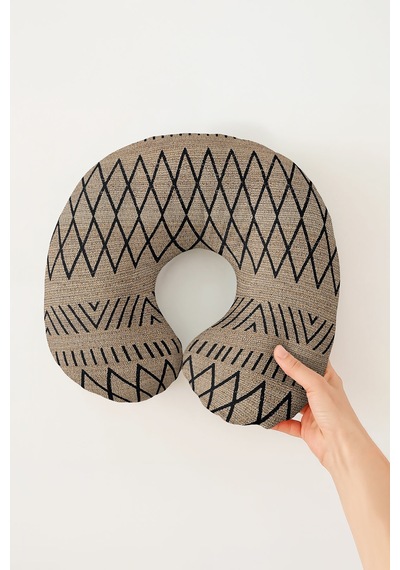 Etnik Geometrik Desen Ergonomik Boyun Yastığı-afrikan Tarzı Bej Siyah Yumuşak Seyahat Yastığı Pastel Yağmur Şampanya Etnik Geometrik Desen Ergonomik Boyun Yastığı-afrikan Tarzı Bej Siyah Yumuşak Seyahat Yastığı Pastel Yağmur Şampanya