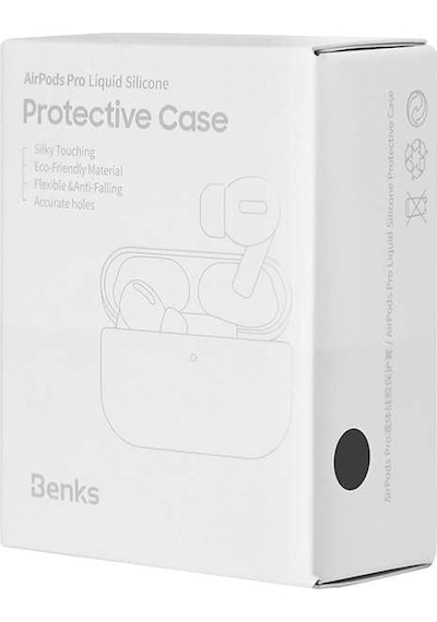 Apple Uyumlu AirPods Pro Kılıf Benks Liquid Silikon ZORE-218554 Pembe