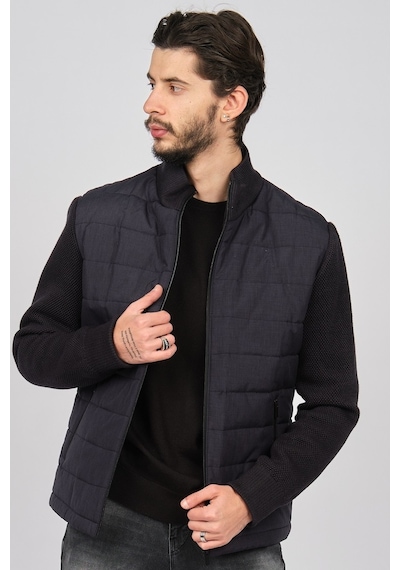 By Serco Erkek Kolları Örme Mont 0622641 Lacivert-Lacivert