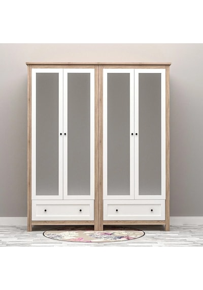 Afşin 4 Kapılı Gardrop Mdf Sis Gri Afşin 4 Kapılı Gardrop Mdf Sis Gri