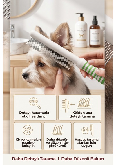 Andis Kedi Köpek Sık Dişli Pire Ve Bit Temizleme Tarağı