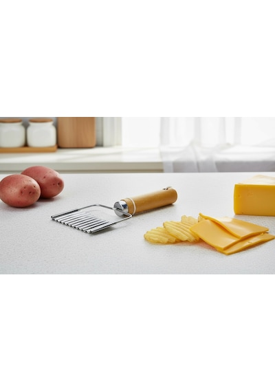 Bambu Saplı Metal Patates Doğrayıcı Dilim Dilim Çok Renkli