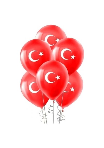 25 Adet Ay-yıldız Balon Kırmızı