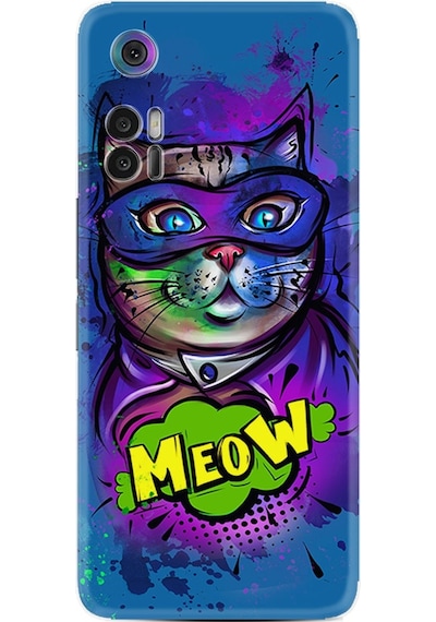 Tcl 30 Kılıf Silikon Desen Super Meow 1715