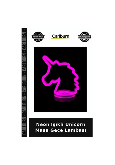 Özel Üretim Çocuk Odası Hediyelik Dekoratif Usbli Led Neon Işıklı Unicorn Masa Gece Lambası Diğer