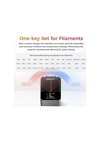 Creality Resmi 2 Rulo 3d Yazıcı Filament Kurutucu, 360 Isıtmalı Space Pi Filament Kurutucu Plus, 2 Kg Yükseltilmiş Filament Kurutucu Kutusu Desteği Pla Abs Petg Tpu 1,75/2,85 Mm Creality Resmi 2 Rulo 3d Yazıcı Filament Kurutucu, 360 Isıtmalı Space Pi Filament Kurutucu Plus, 2 Kg Yükseltilmiş Filament Kurutucu Kutusu Desteği Pla Abs Petg Tpu 1,75/2,85 Mm