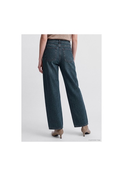 LC Waikiki Alıta Cıty Farkıyla Lcw Jeans İndigo Denim Düz Baggy Fit Yüksek Bel Daralan Paça Kadın Jean Pantolon İndigo - 925399578 İndigo