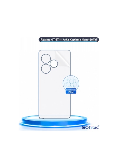 Schitec Realme Gt 6t Uyumlu Arka Yüzey Hidrojel Koruyucu Film