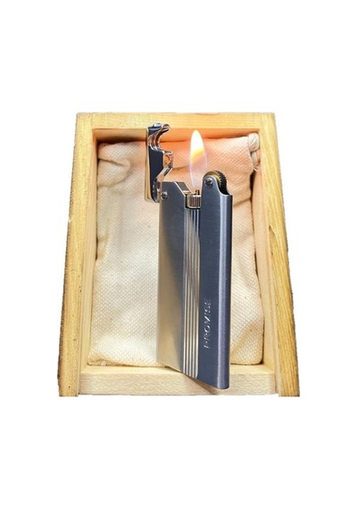 Çelik Depolu Promise Slim Pirinç Çakmak Gümüş Bronz