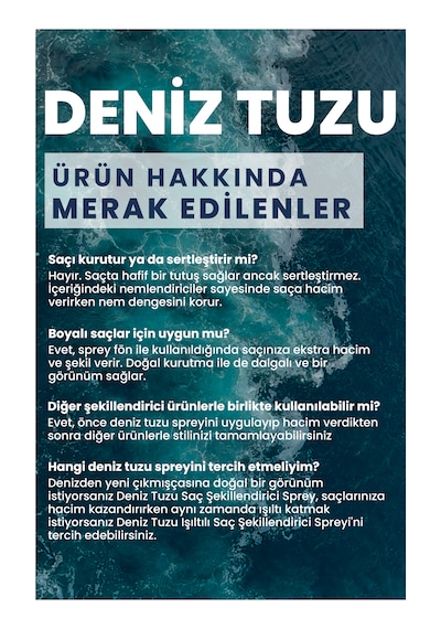 Bade Natural Deniz Tuzu Şekillendirici Saç Spreyi 200 Ml