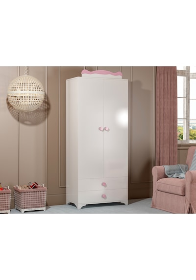 Patiko Sahra 058 2 Kapılı Dolap Pembe
