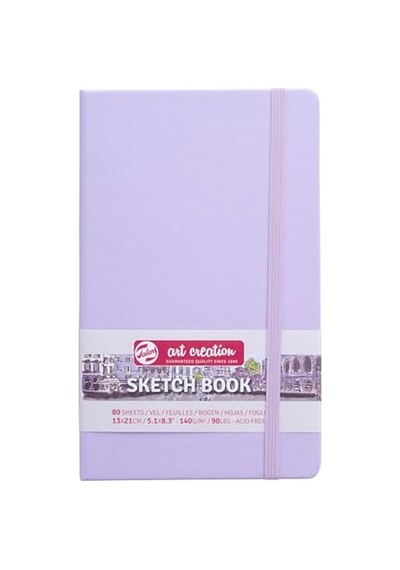 Eskiz Defteri 80 Yaprak, 13 Cm X 21 Cm, Pastel Mor