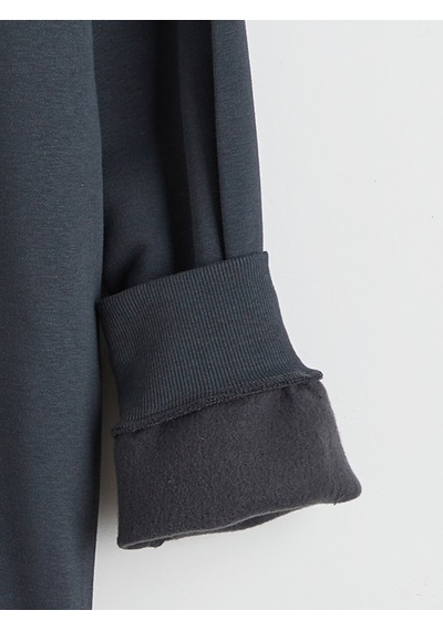 Lcwaıkıkı Classic Antrasit Bisiklet Yaka Erkek Kalın Sweatshirt
