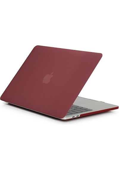Arabulalaca Apple Uyumlu MacBook Air 13 Inç A2337 A2179 M1 Işlemçi Kılıf Hardcase Kapak + Klavye Koruyucu +ekran Koruyucu 3 Lü Set.. Logo Bordo