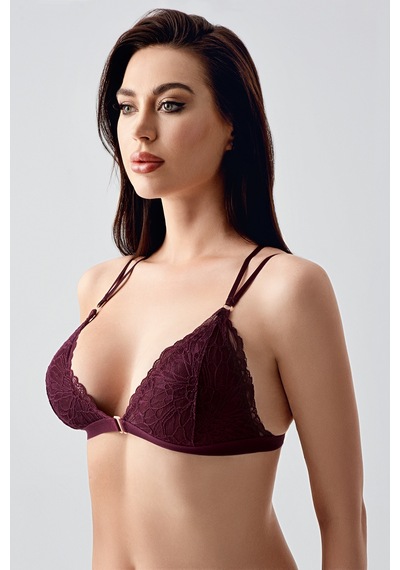 Newbra Kadın Kapsız Önden Açılan Bralet Sütyen - Bordo