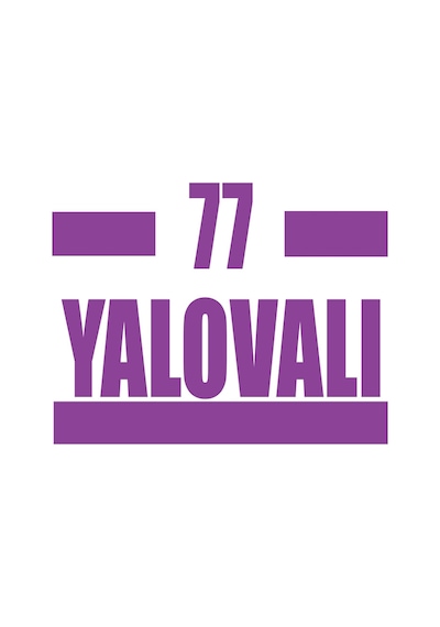 77 Yalovalı Araba Sticker 17x17 Cm Mor
