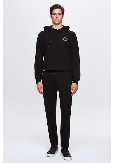 D's Damat Relaxed Fit Baskılı Erkek Sweatshirt 3ECE24ORT0240 - Siyah
