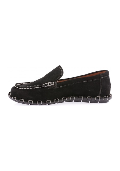 Dgn 603-23y Kadin Dikiş Detayli Loafer Ayakkabi 603-2109-R1680 Siyah