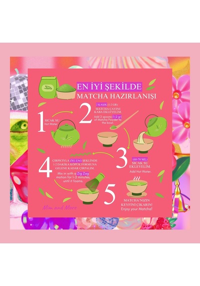 Mim and More High Vibes Only Güllü Şeftalili Matcha 25 G