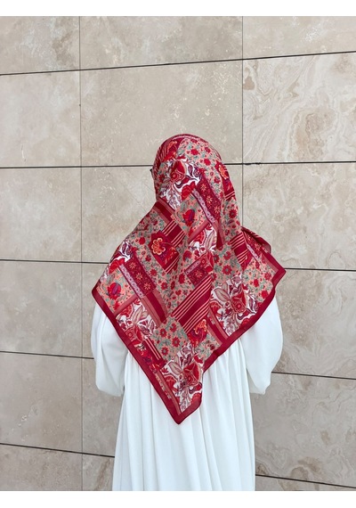 Qalortex Scarf Pamuklu Piraye Desen Eşarp-nar