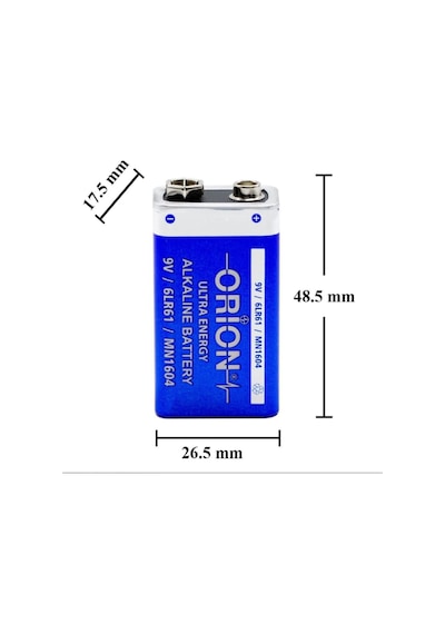 Orion 9v Alkalin Pil