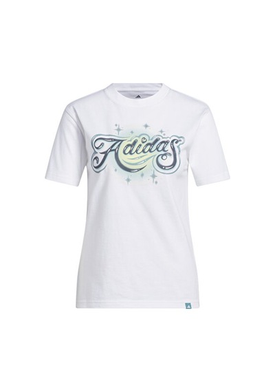 Adidas W Airbrush T Kadın Günlük Tişört Jm1798 Beyaz Beyaz