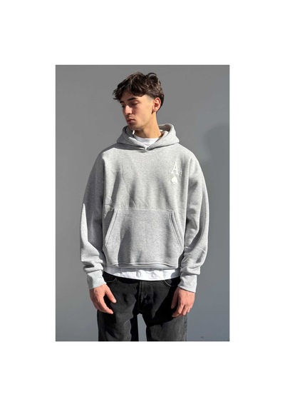 Zaee A Baskılı Oversize Premium Sweatshirt Gri